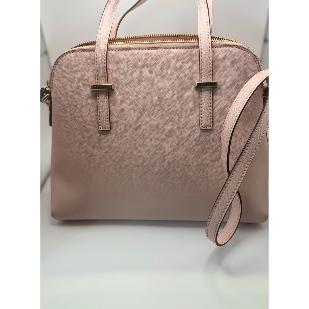 Kate Spade New York Blush Pink Saffiano Leather Satchel Crossbody Bag - Picture 5 of 8